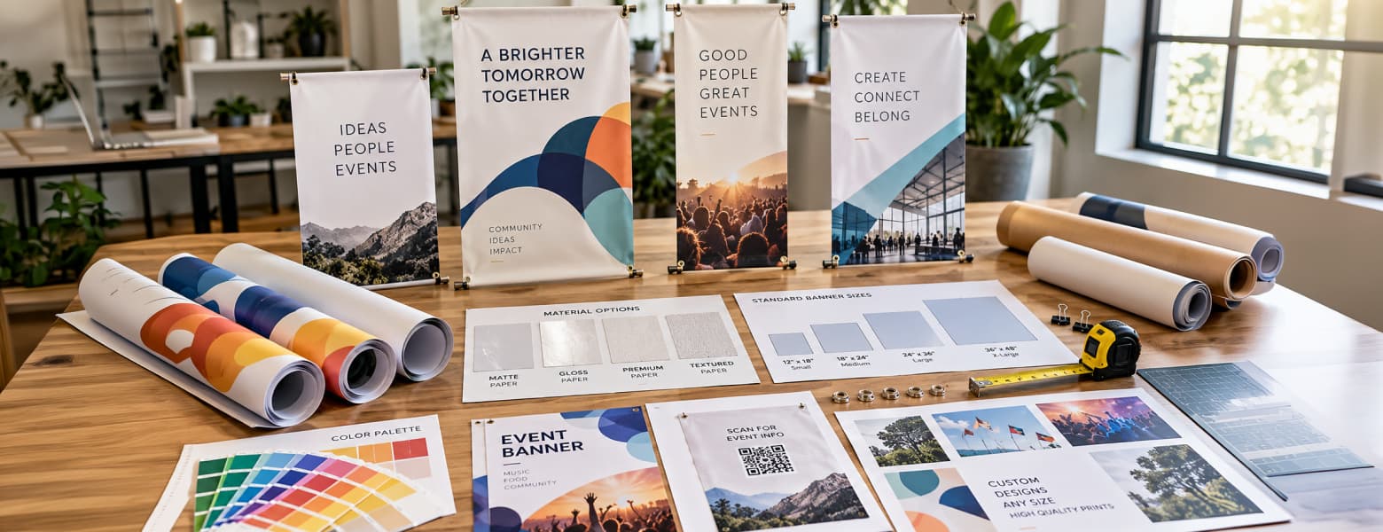 Paper Banners for Events: Materials, Sizes, Customization & Printing Tips
